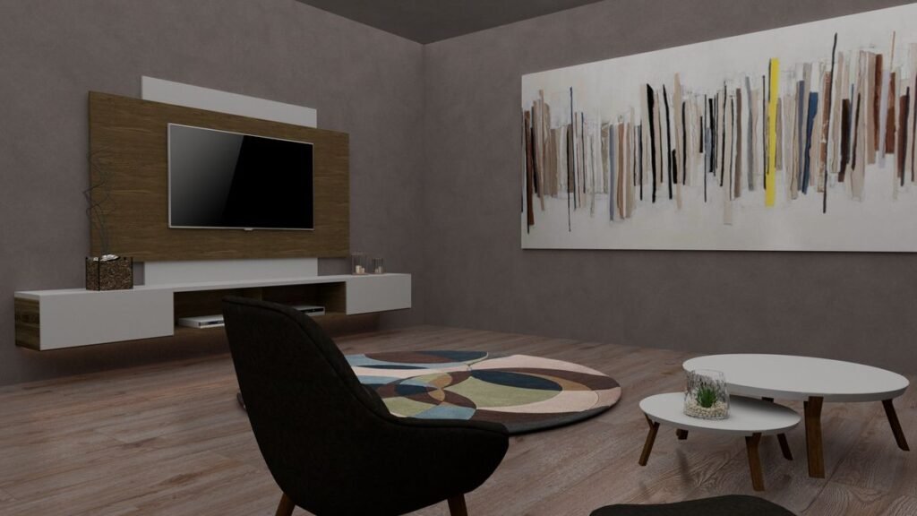 living room accent wall