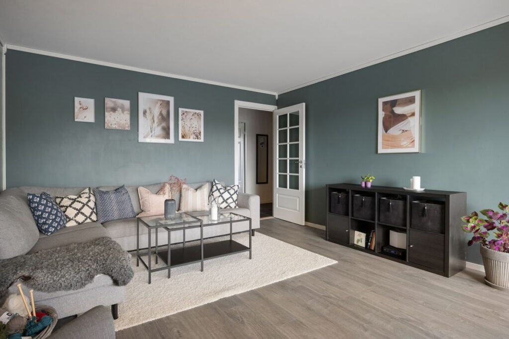 Small living room with sectional sofa
